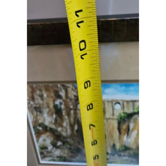 Print Carlos Diaz Original Watercolor Ronda Bridge Landscape Signed 12X11 Inches - Picture 6 of 8